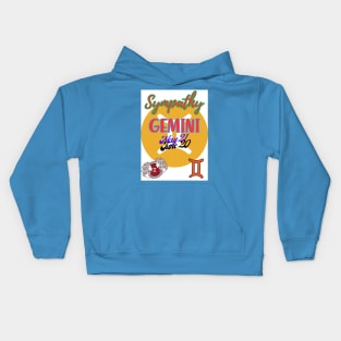 Astrology signs Gemini symbols Kids Hoodie